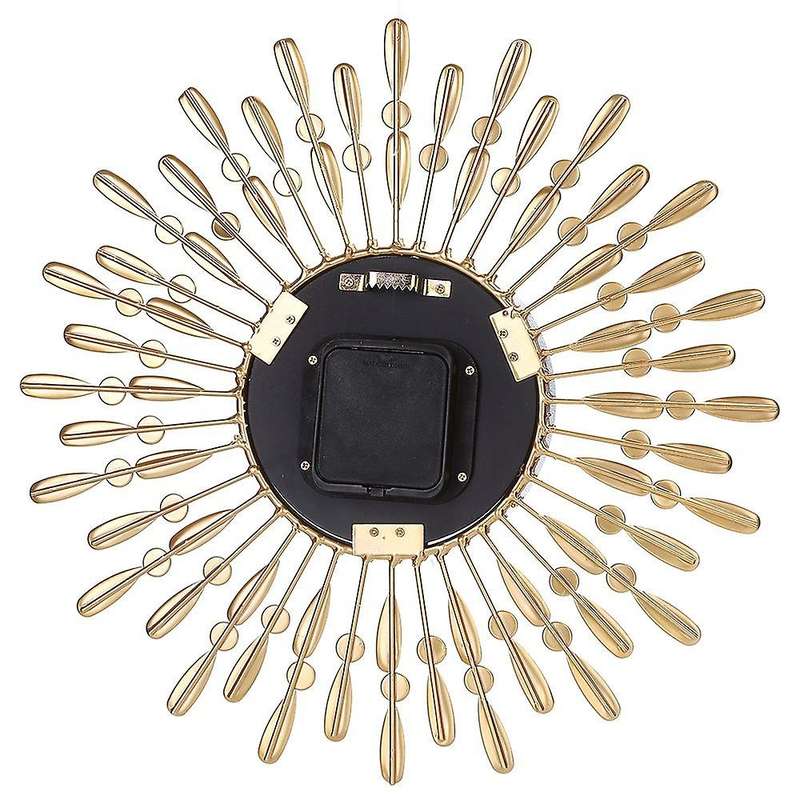 15 Inch 3d Wall Clock Shiny Rhinestone Style (gold)