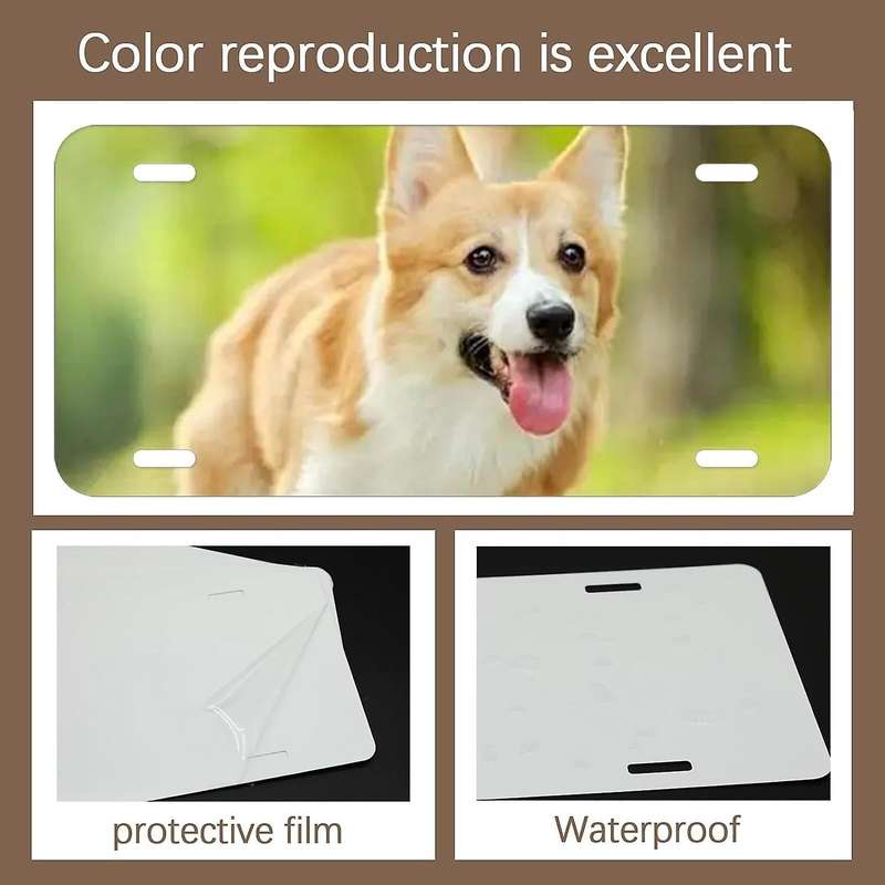 15 Pack Sublimation License Plate Blanks,metal Aluminum Car Tag White,thermal Transfer Diy Custom Pi