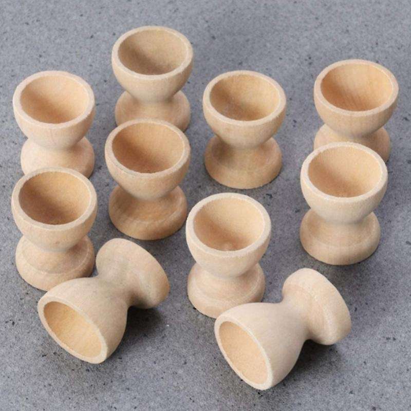 15 Pcs Easter Egg Holder Wooden Storage Egg Cups Stands Eggs Holding Cups Egg for Home