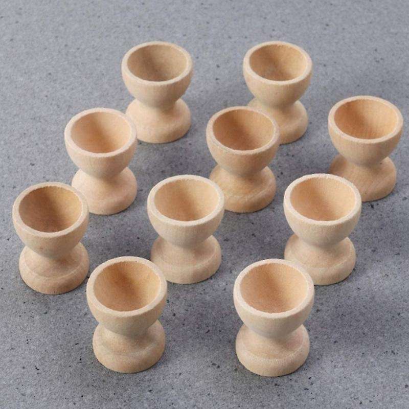 15 Pcs Easter Egg Holder Wooden Storage Egg Cups Stands Eggs Holding Cups Egg for Home
