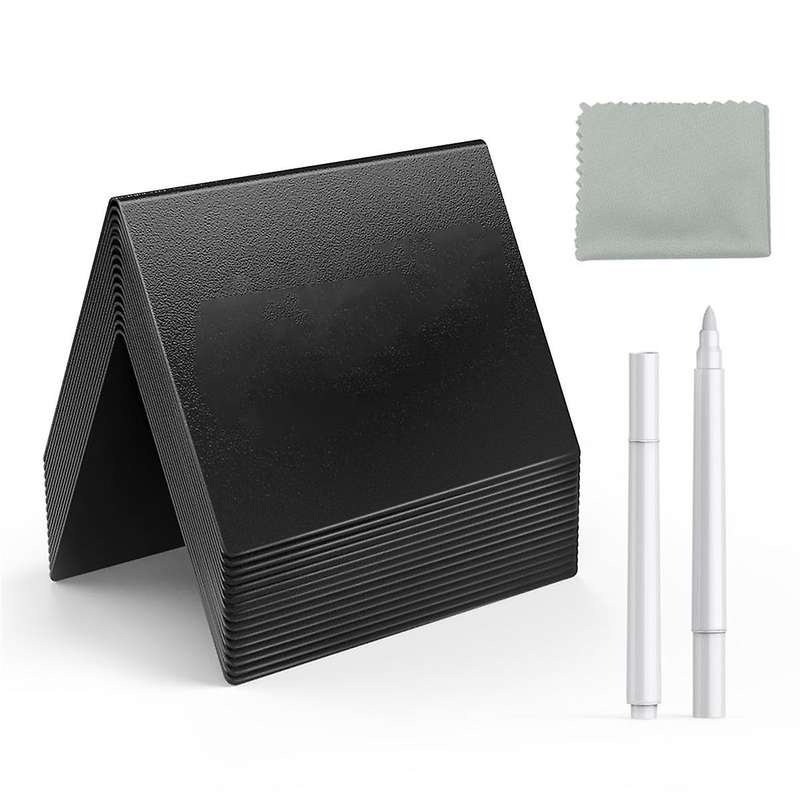 15 PCS 4 X 3 Inch Mini Chalkboard Signs for Food, Reusable Drink & Food Labels for Buffet, Party and