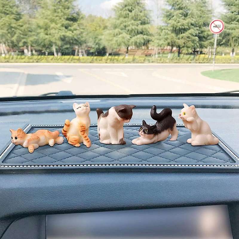 15 Pcs Miniature Cat Figurines Landscape Decoration Mini Animals Figurines DIY Garden Ornament Cake