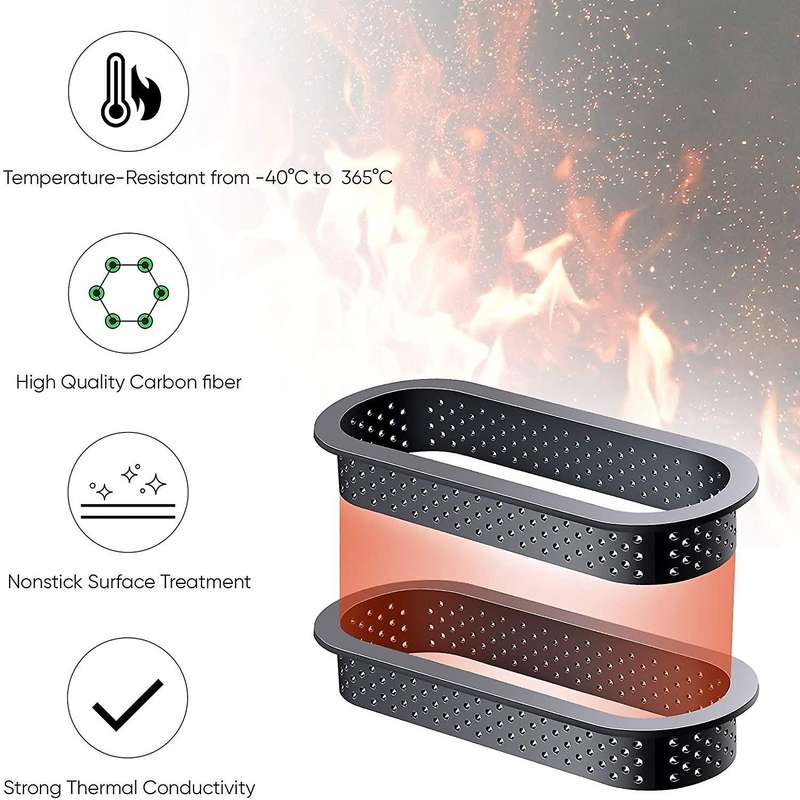 15 Pcs Oval Tart Rings Food Grade Plastic Heat-resistant Perforated Cake Mousse Ring Non Stick Bake