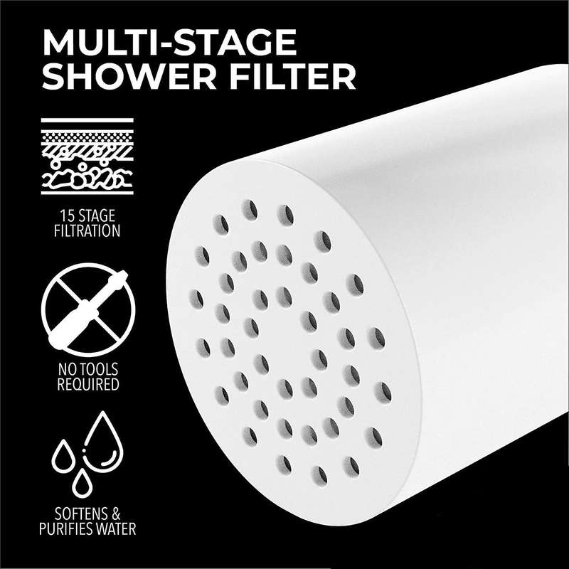 15 Stage Shower Filter Water Purifier Cartridge -Showerhead Water Softener - Remove Chlorine, Fluor
