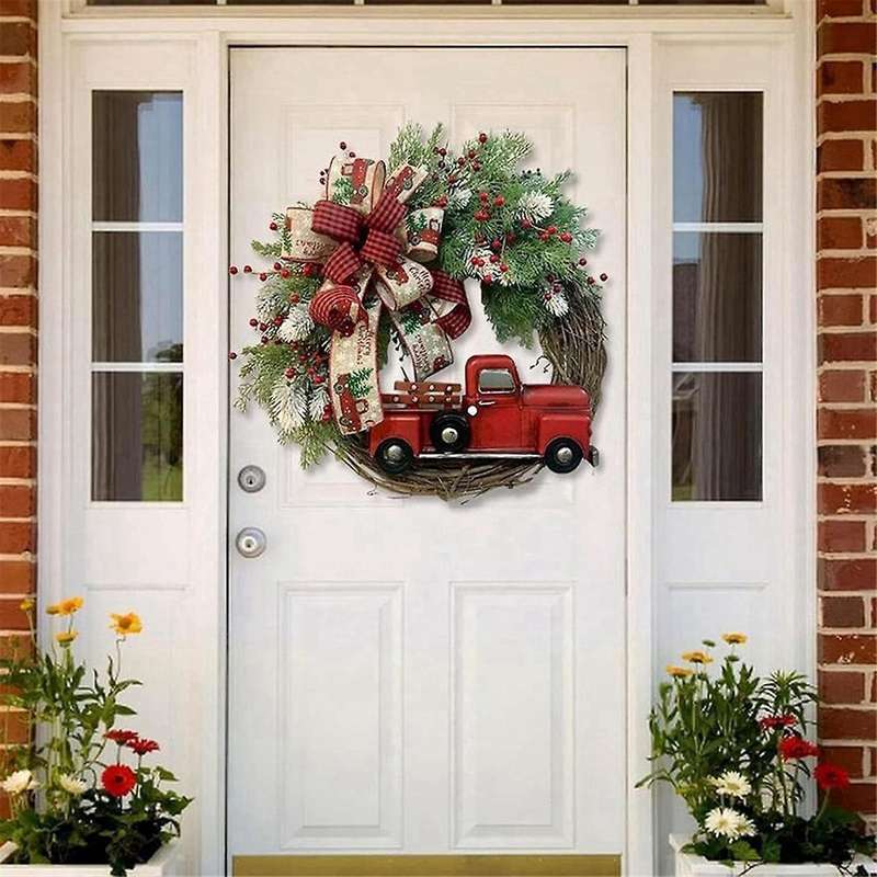 15.7 Inch Christmas Wreath Decor Garland Artificial Flower Wreath Perfect for Christmas and New Year