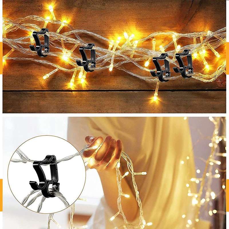 150 Pcs Christmas Light Clips Mini Hooks Holiday Light Clips for Christmas Decor String Lights Water