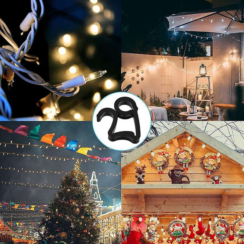 150 Pcs Christmas Light Clips Mini Hooks Holiday Light Clips for Christmas Decor String Lights Water