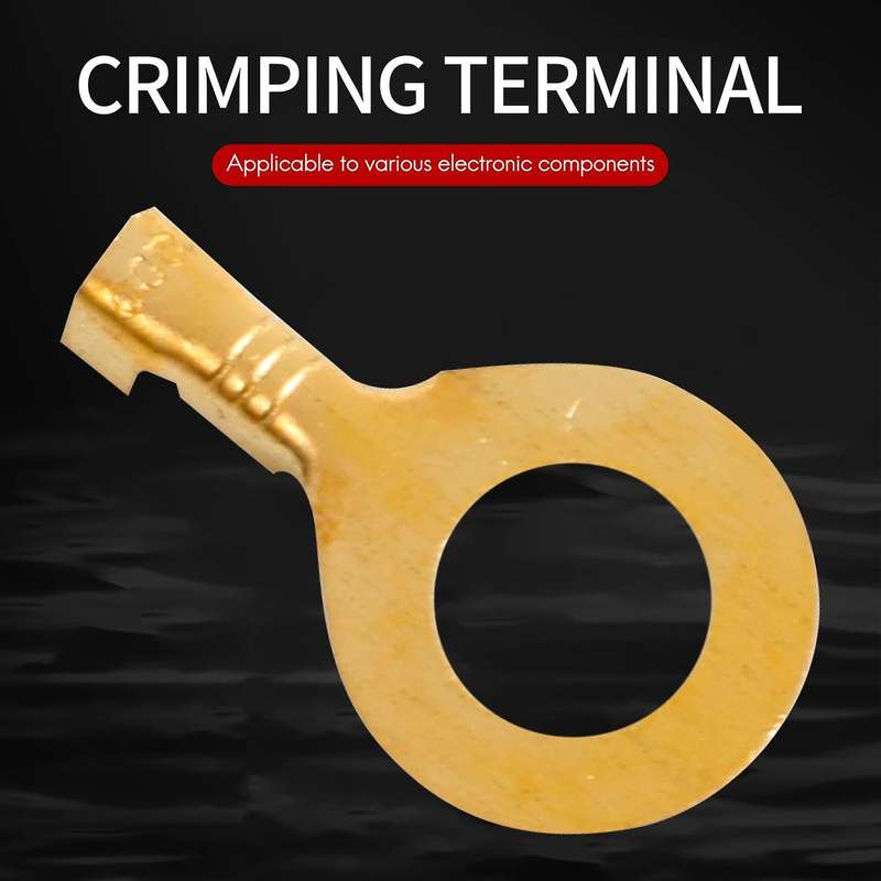 150 Pcs Cable Ring Terminal Ring Cable Lugs Copper Lugs Ring Terminals Connectors Crimp Cable Wire