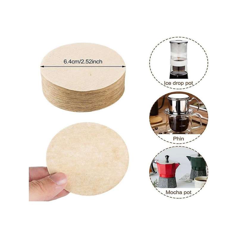 1500 Pcs Unbleached Coffee Filters, Replacement Round Coffee Filters, Disposable Paper Filters Comp
