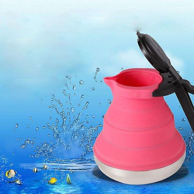 1500Ml Portable Silicone Collapsible Tea Kettle Outdoor Folding Kettle for Camping Travel Kettle
