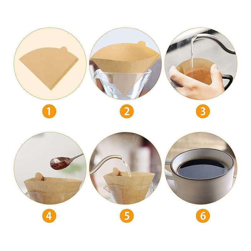 150 Pieces for Dripper Coffee Filters Cone Coffee Filter Coffee Strainer Bag Espresso Tea Infuser Ac