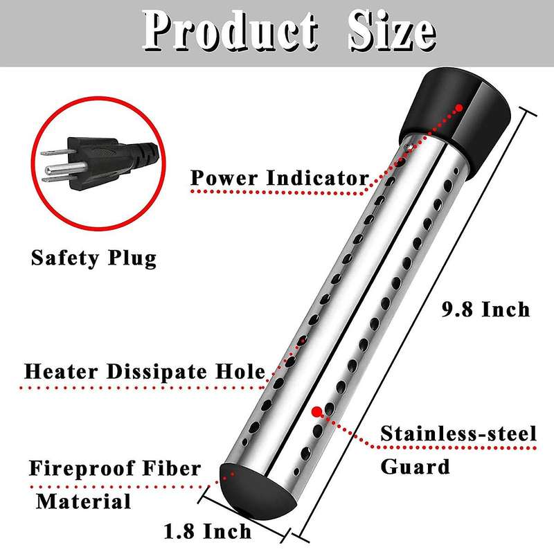 1500W Immersion Water Heater, Portable Submersible Water Heater for Inground Pools,Bucket Heater,In