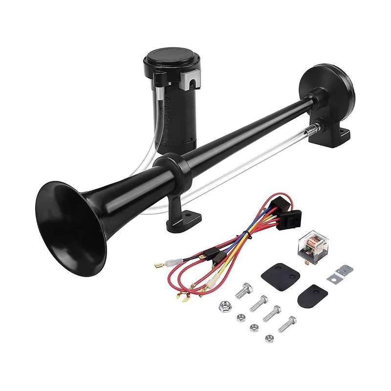 150db 24v Train Horn for Truck, Single Trumpet Truck Air Horn, for 24v Vehicles Train Car Ship Boat