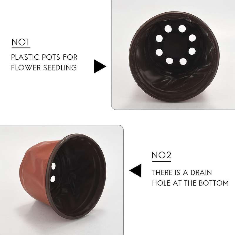 150pcs 4.72 Inch Plastic Flower Seedlings Nursery Supplies Planter Pot/pots Containers Seed Startin