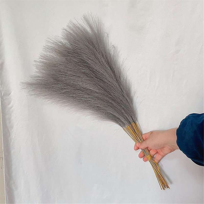 150PCS Faux Grass Decor 55cm Tall Artificial Grass Pompous Floral Fake Plants Floor Vase Filler for