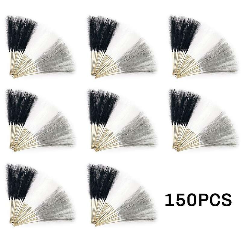 150PCS Faux Grass Decor 55cm Tall Artificial Grass Pompous Floral Fake Plants Floor Vase Filler for