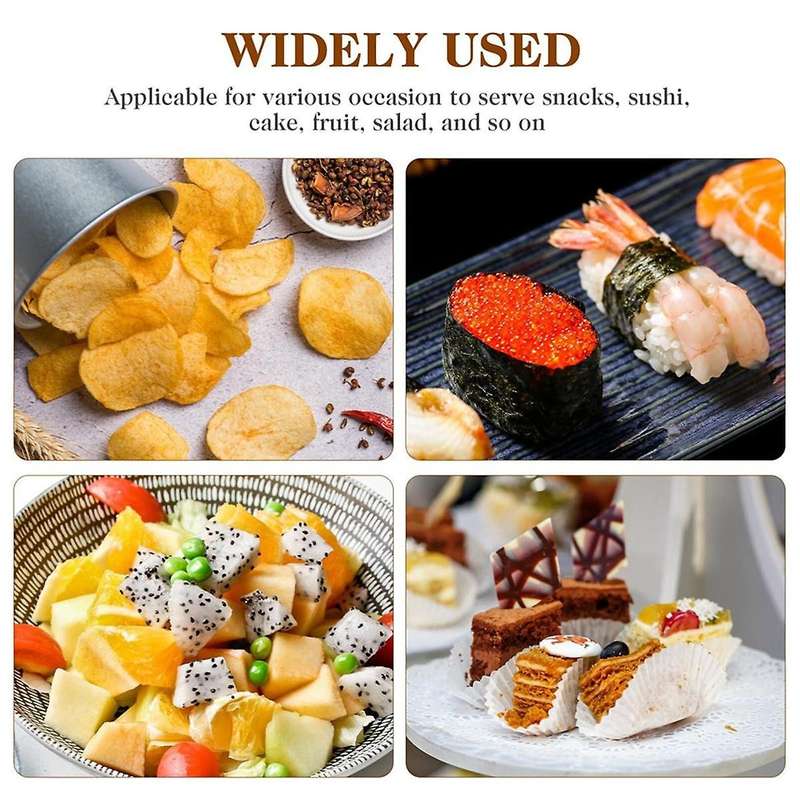 150PCS Disposable Sushi Boats Appetizer Plates Wooden Food Trays Wooden Dinner Plates Sushi and Sash