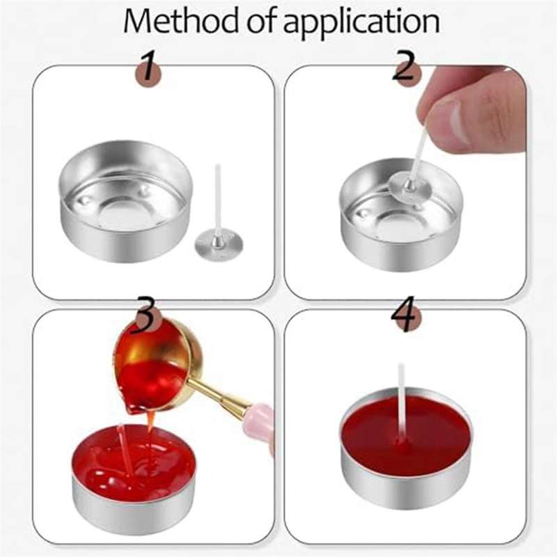 150pcs Aluminum Tea Lights Cups, Metal Tea Light Tins with 150 Pcs Candle Wicks Empty Candle for Ca