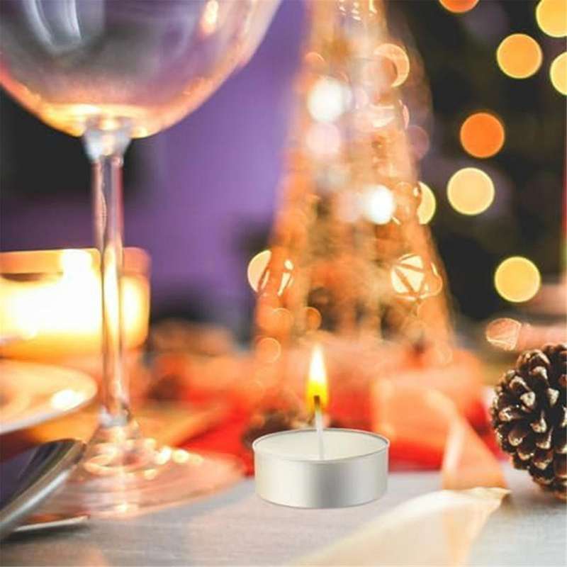 150pcs Aluminum Tea Lights Cups, Metal Tea Light Tins with 150 Pcs Candle Wicks Empty Candle for Ca