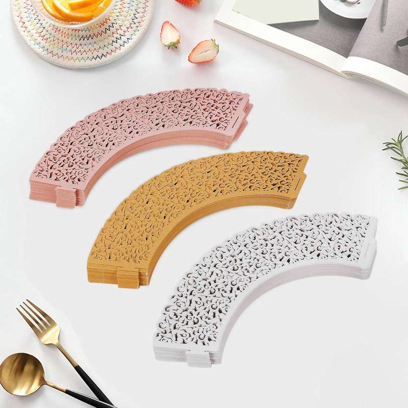 150pcs White Cupcake Wrappers Lace Cupcake Liners Cupcake Cupcake Cups Cases for Wedding Birthday