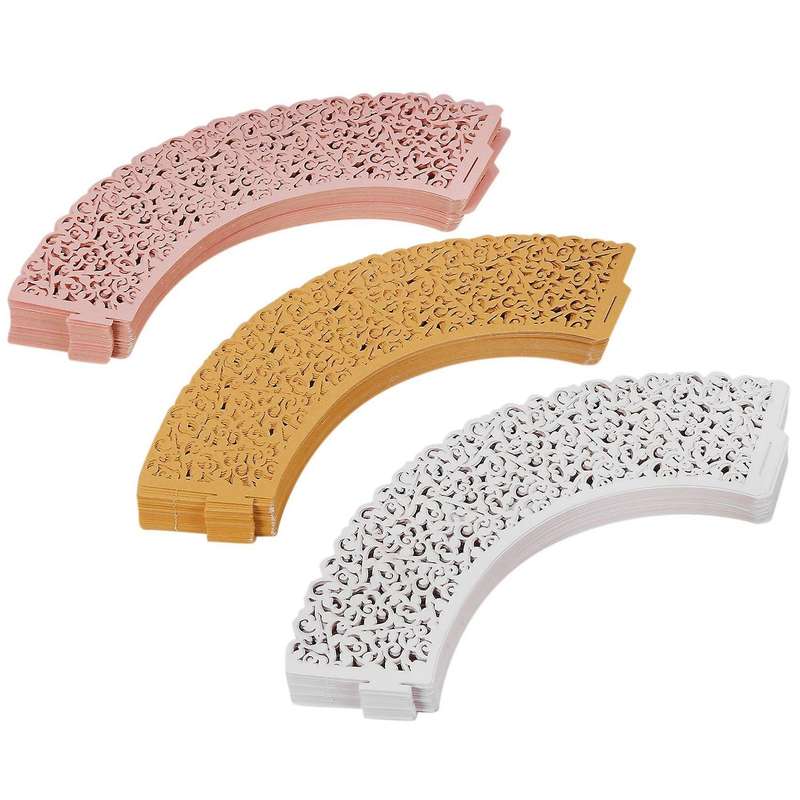 150pcs White Cupcake Wrappers Lace Cupcake Liners Cupcake Cupcake Cups Cases for Wedding Birthday