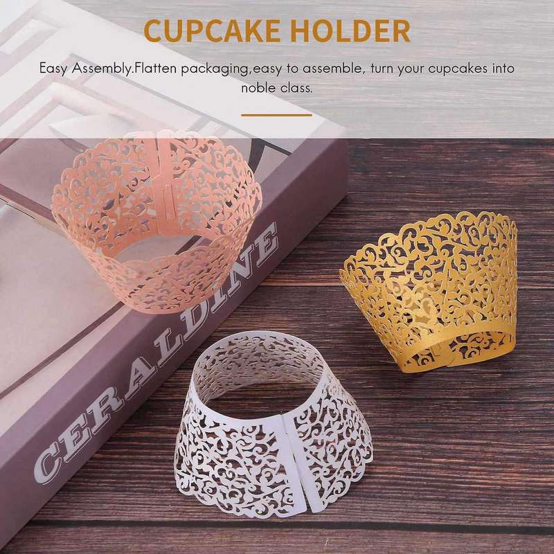 150pcs White Cupcake Wrappers Lace Cupcake Liners Cupcake Cupcake Cups Cases for Wedding Birthday