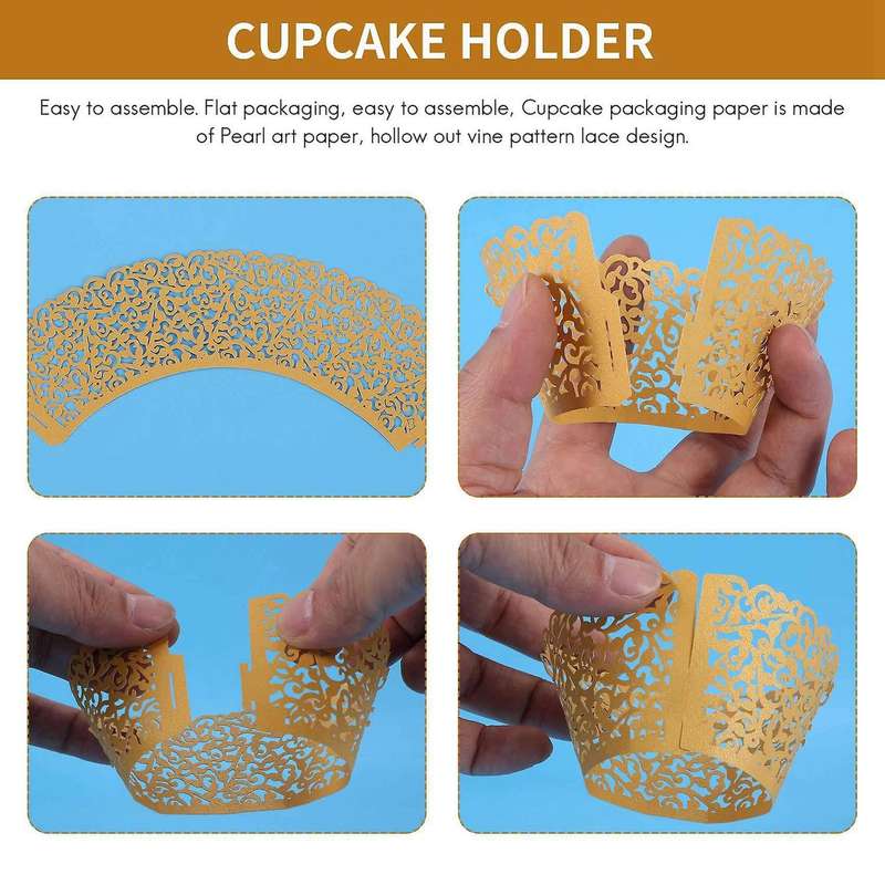 150pcs White Cupcake Wrappers Lace Cupcake Liners Cupcake Cupcake Cups Cases for Wedding Birthday
