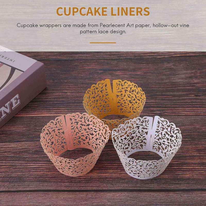 150pcs White Cupcake Wrappers Lace Cupcake Liners Cupcake Cupcake Cups Cases for Wedding Birthday