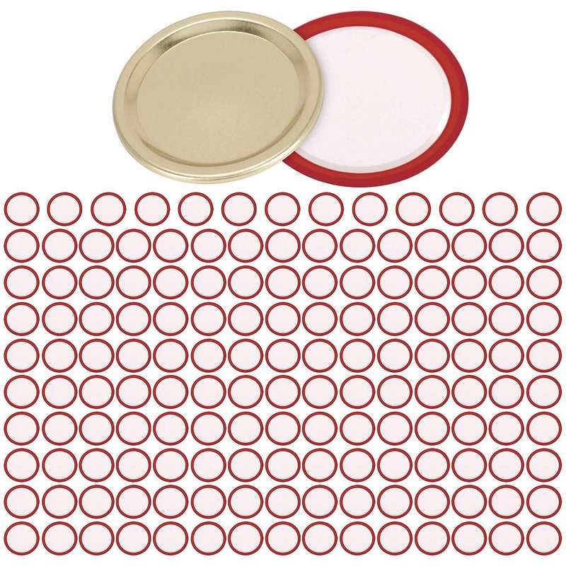 150pcs Regular Mouth Canning Lids for Ball, Kerr Jars, Split-type Metal Mason Jar Lids for Canning(