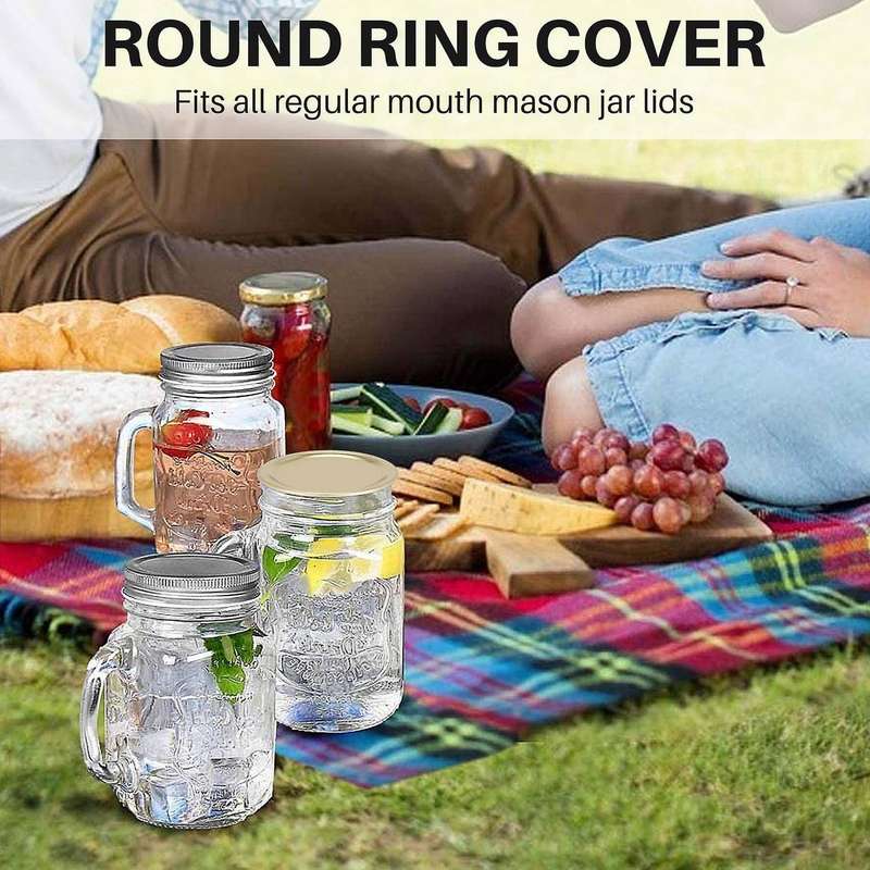 150pcs Regular Mouth Canning Lids for Ball, Kerr Jars, Split-type Metal Mason Jar Lids for Canning(