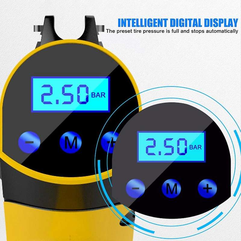 150PSI Wired Air Pump, 120W 25L/MIN Portable Air Compressor Tire Inflator Pump for Cars, Bicycles, O