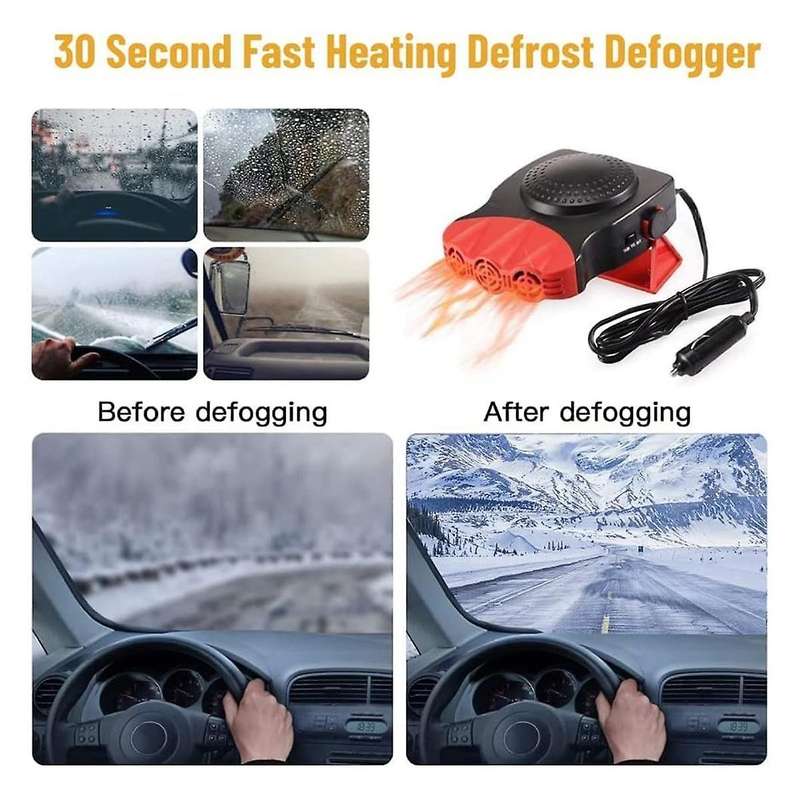 150w 12v Car Heater Fast Heating & Cooling Fan Electric Car Heater Defroster Demister Windshield Def