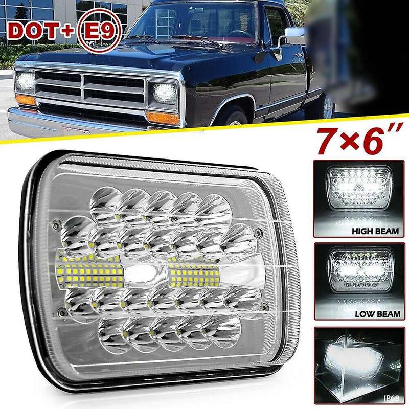 150W 7X6inch 5X7inch LED Headlight DRL for XJ W250 D350 Ram
