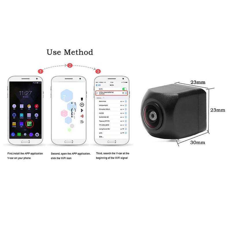 150WiFi Wireless Car Rear View Cam Backup Reverse Camera for Android IOS
