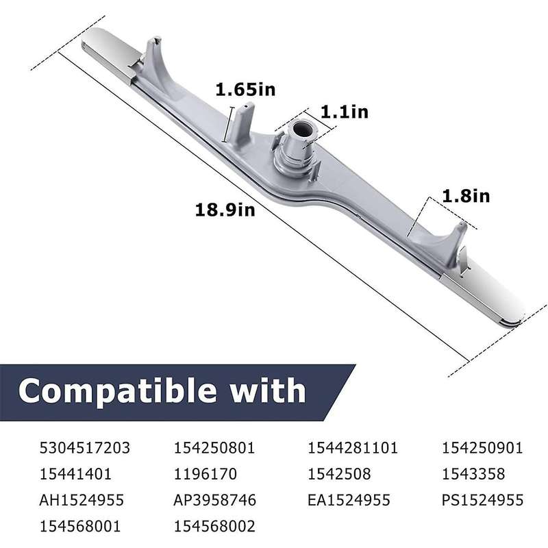 154568002 Dishwasher Lower Spray Arm for 154568001 5304517203 AP3958746, EA1524955 1196170
