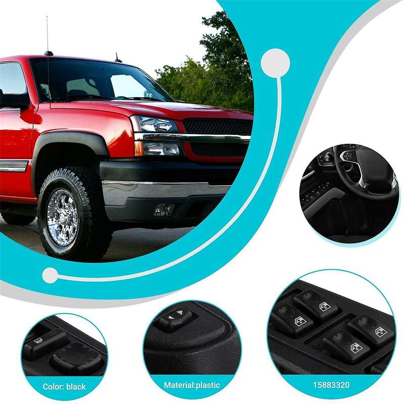 15883320 Front Driver Side Door Lock and Power Window Switch Fit for Escalade 2003-2007