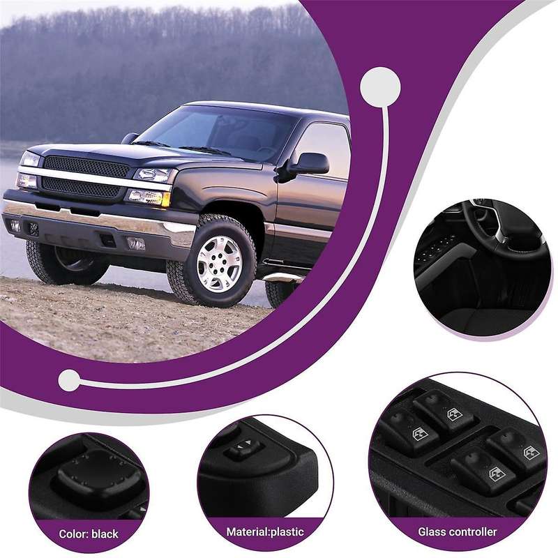 15883323 Driver Side Window Switch for Models 2003-2007 Escalade, ,