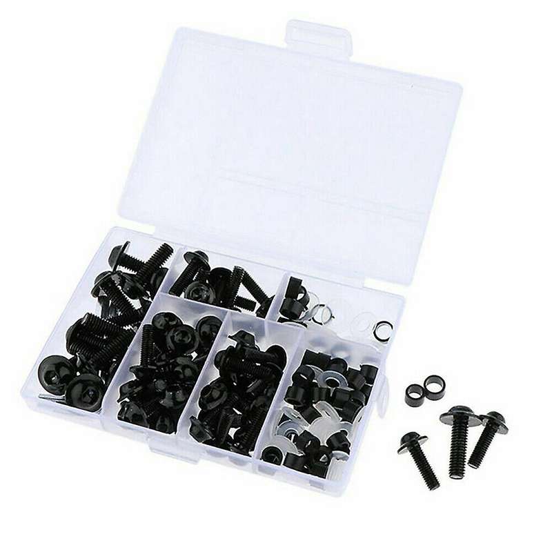 158PCS Universal Motorcycle Fairing Screws Nuts Kit Body Work Bolts Screw for YZF R1 R6 R3 2004- 200
