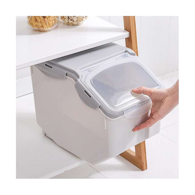 15kg Rice Storage Box Dispenser Cereals Storage Jar Pet Food Container Insect-proof Moisture-proof S
