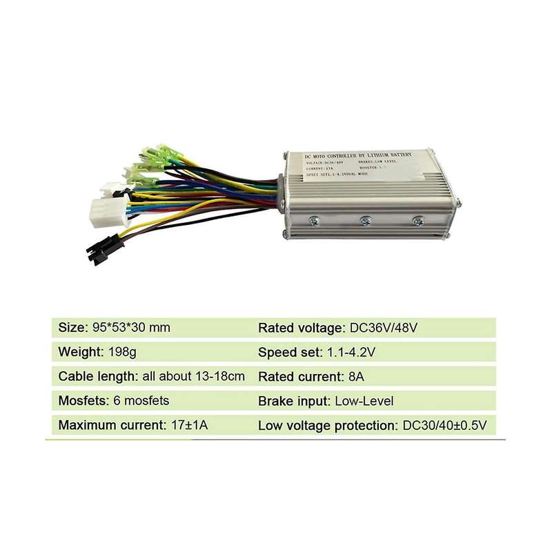 15a Controller with Light for 36v/48v 250w/350w Electric Mountain Bike Conversion Kit