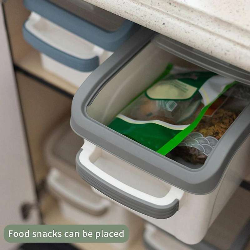 15Kg Rice Storage Box Grain Cereal Dispenser Flip Lid Food Organizer Container Rice Container Portab