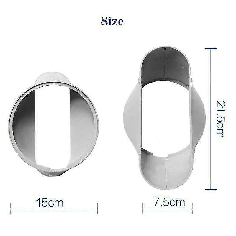 15cm Portable Air Conditioner Window Exhaust Duct Pipe Hose Interface Connector(flat Nozzle)