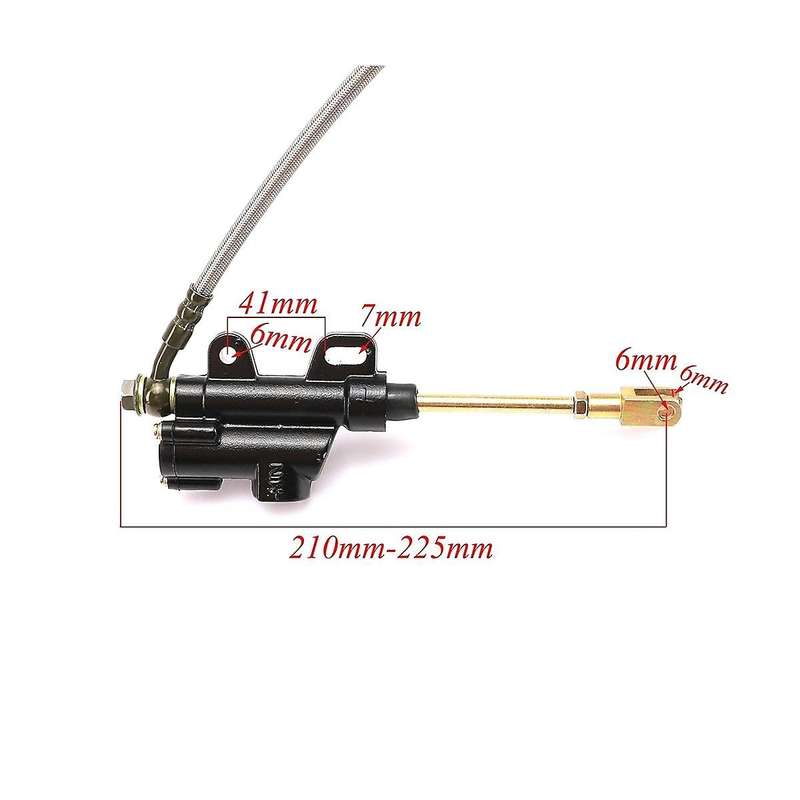 15mm Motorcycle Rear Disc Brake Assembly Caliper Cylinder for 125cc 140cc Scooter Dirt Pit Bike Atv
