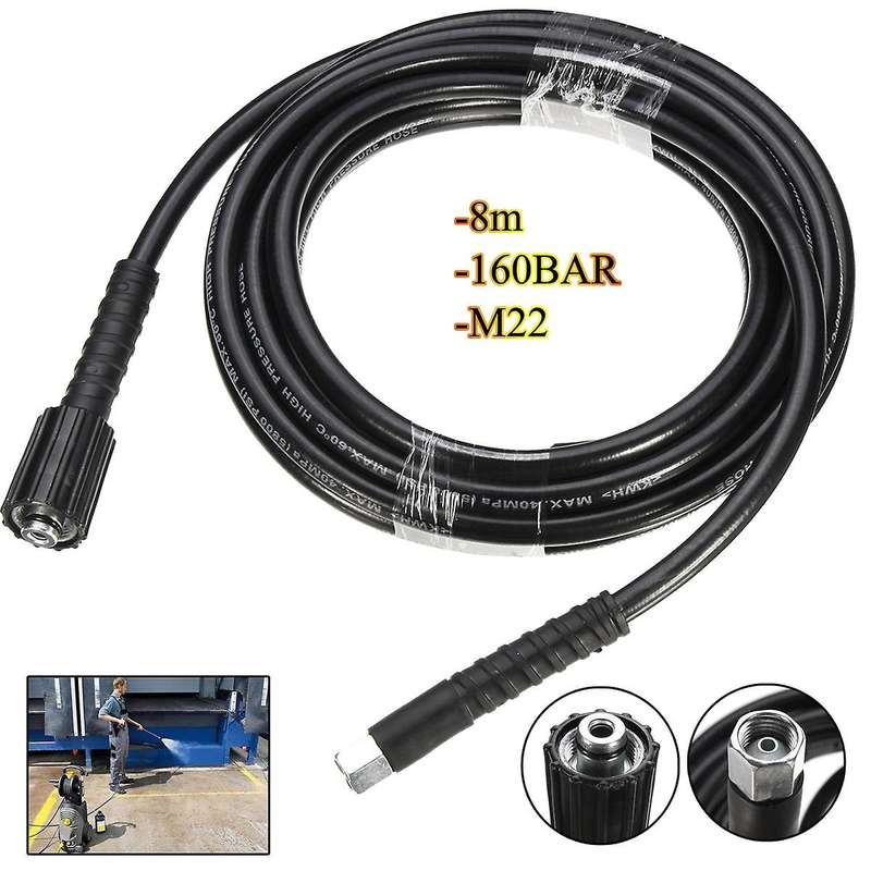 15M Sewer Drain Water Cleaning Hose Sewage Pipe Blockage Clogging Hose Cord Nozzle for M22 High Pres