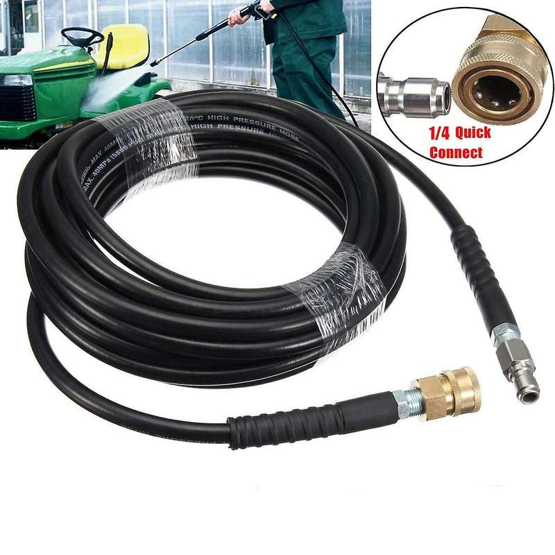 15M High Pressure Washer Hose Tube 1/4 Quick Connect Car Washer Cleaning Hose