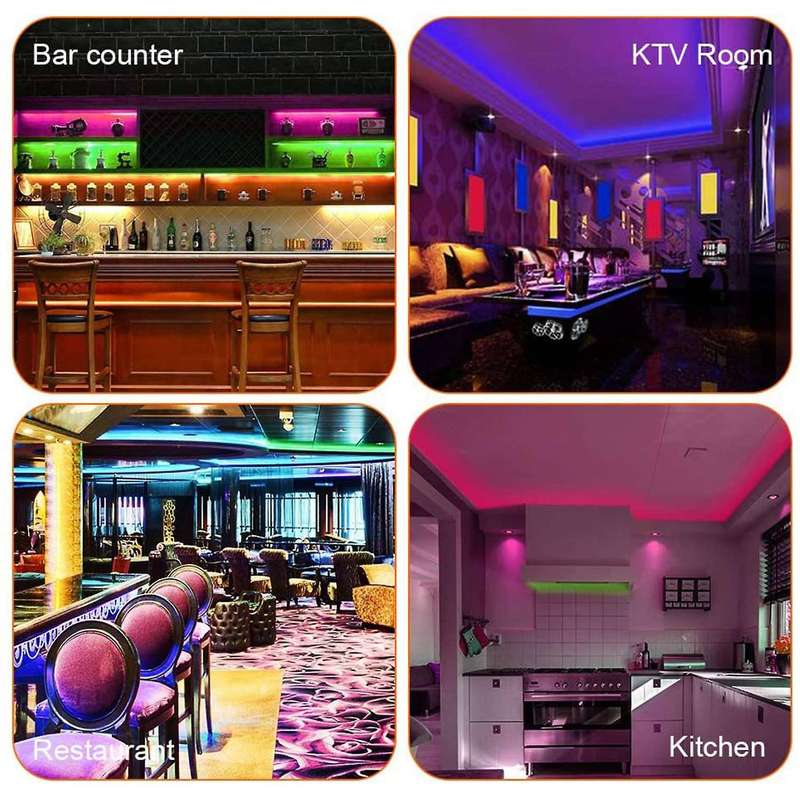 15M RGB LED Strip Light 3528 900LEDs Waterproof Flexible LED Light Strip with 44 Key Remote for Chri