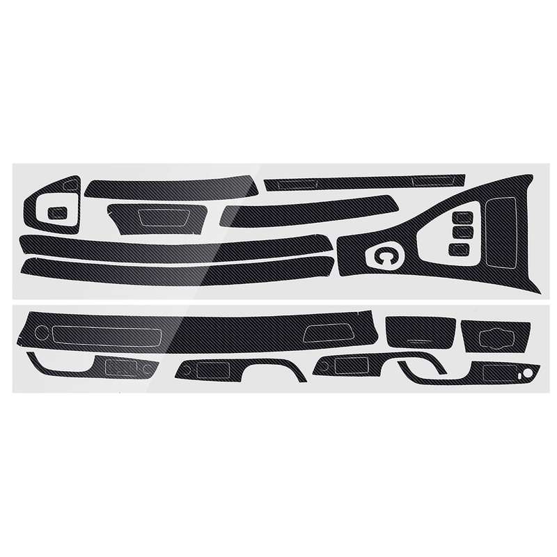 15PCS Car Interior Decorative Sticker 5D Glossy Carbon Fiber Trim Protective for 3 Series E90 E92 E9