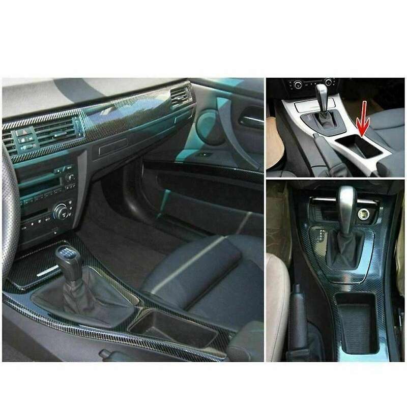 15PCS Car Interior Decorative Sticker 5D Glossy Carbon Fiber Trim Protective for 3 Series E90 E92 E9