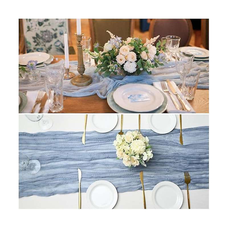 15pack Table Runner Gauze Cloth Boho Table Runner Table Runner for Wedding Birthday Party Shower Re