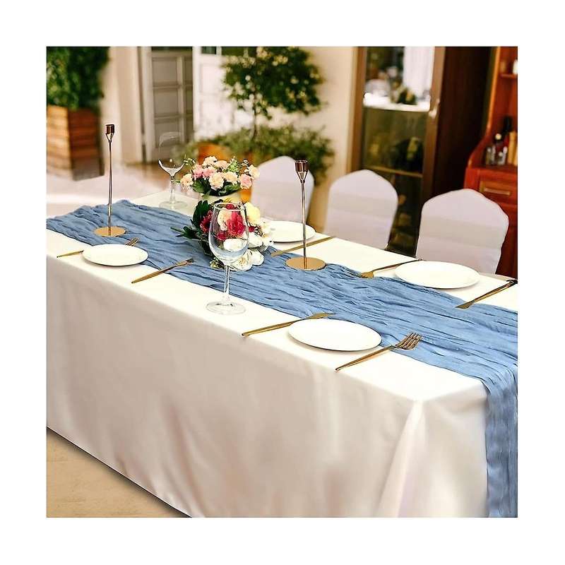 15pack Table Runner Gauze Cloth Boho Table Runner Table Runner for Wedding Birthday Party Shower Re